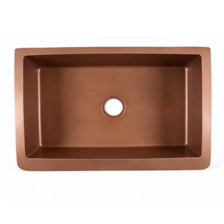Handcrafted Copper Single Mount Kitchen Sink Modern Design